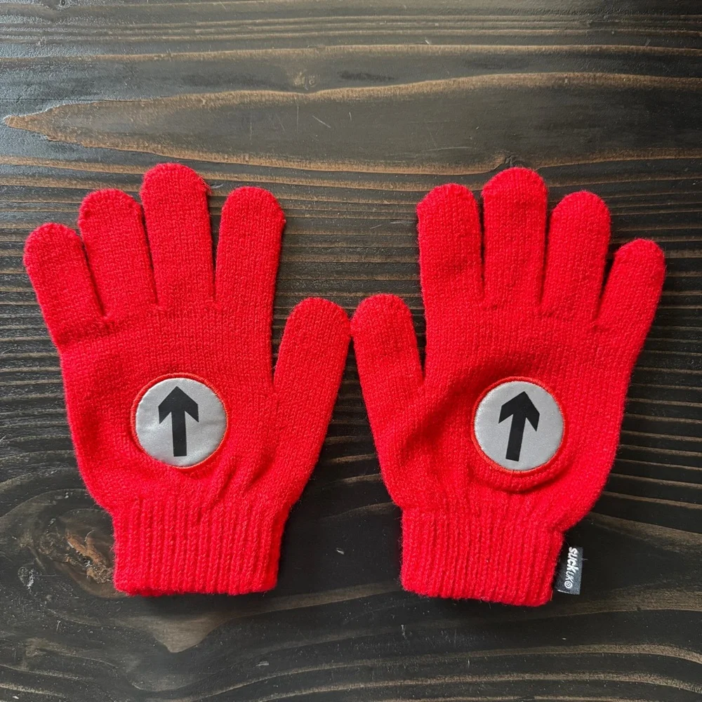 NWT Restoration Hardware Red Arrow Relective Gloves for Kids